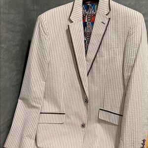 Robert Graham Ivory Striped Blazer